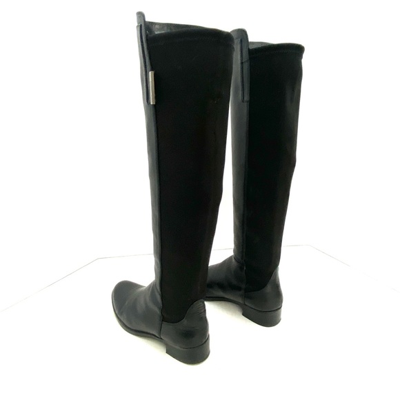 Vince Camuto Women's Black Multi-Texture Kellisi Stretch Panel Knee High Boot - Picture 6 of 16